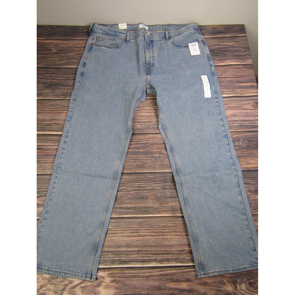 Denizen Levis 285 Relaxed Straight Fit‎ Flex Mens Jeans Light Wash 42x32 NWT